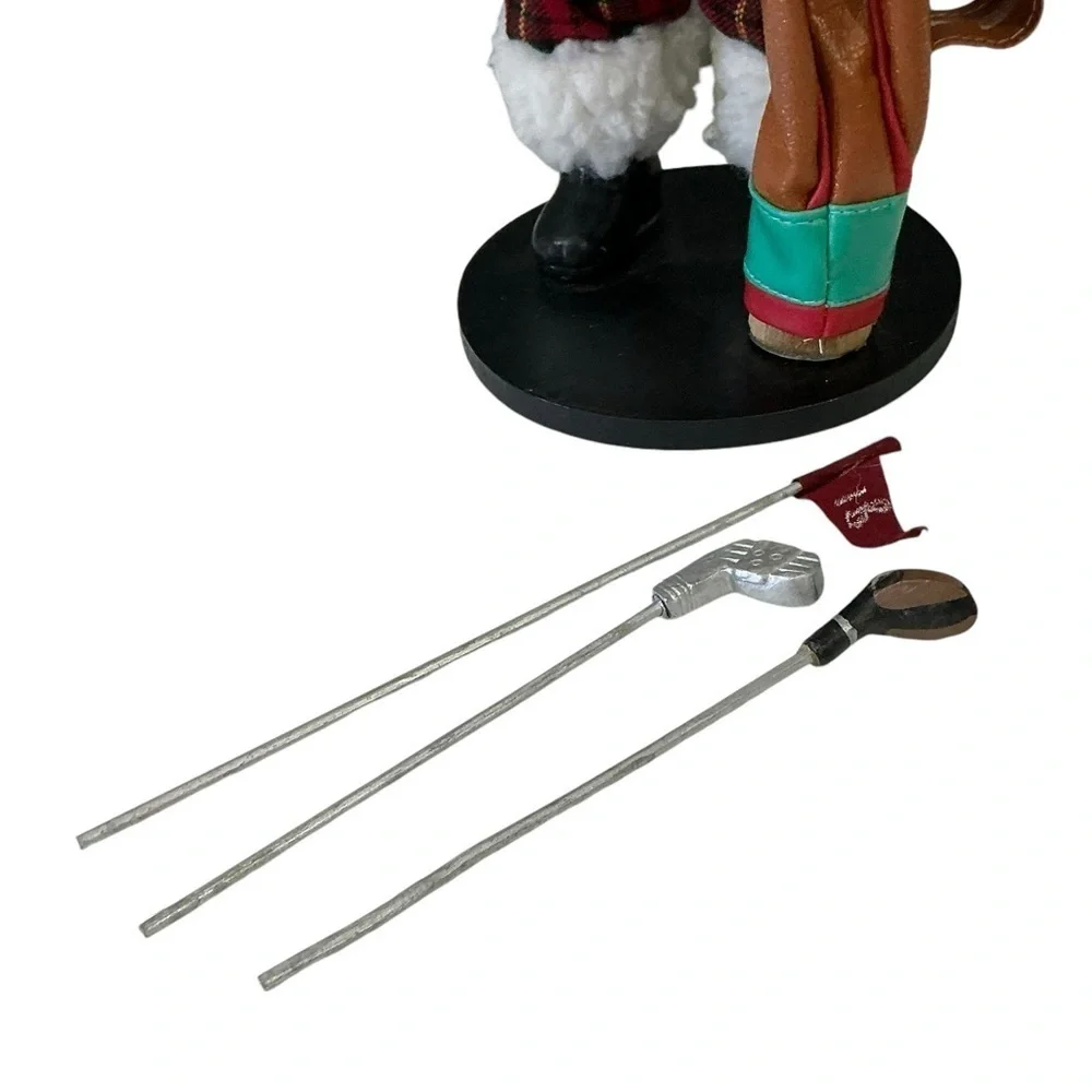 Homestead Golfing Santa Figure Golf Clubs Home Holiday Christmas Decor 11 In New